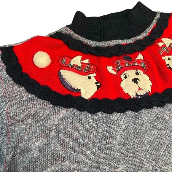 Vintage Knitwaves Scotty Dog Knit Sweater - Picture 2 of 7